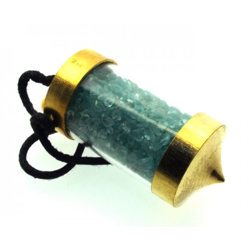 Blue Topaz Gemstone Capsule Pendulum